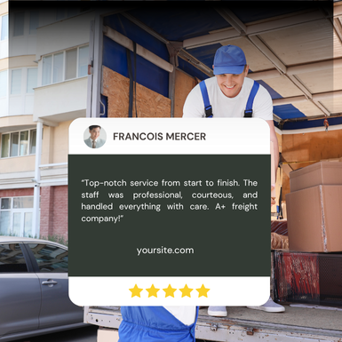 Freight Company Review Template for Google to Attract Clients