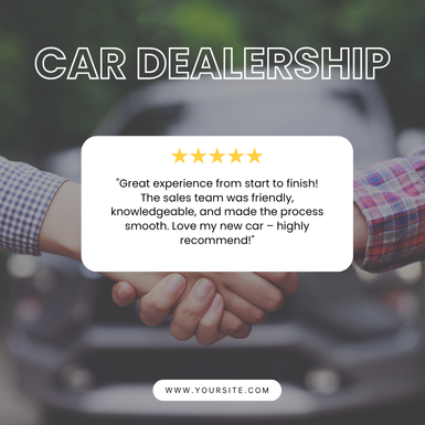 Automotive Google Review Template Example