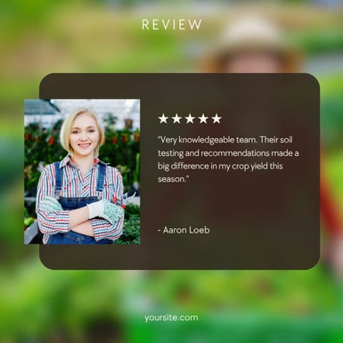 Customer Review Template for Agriculture Services