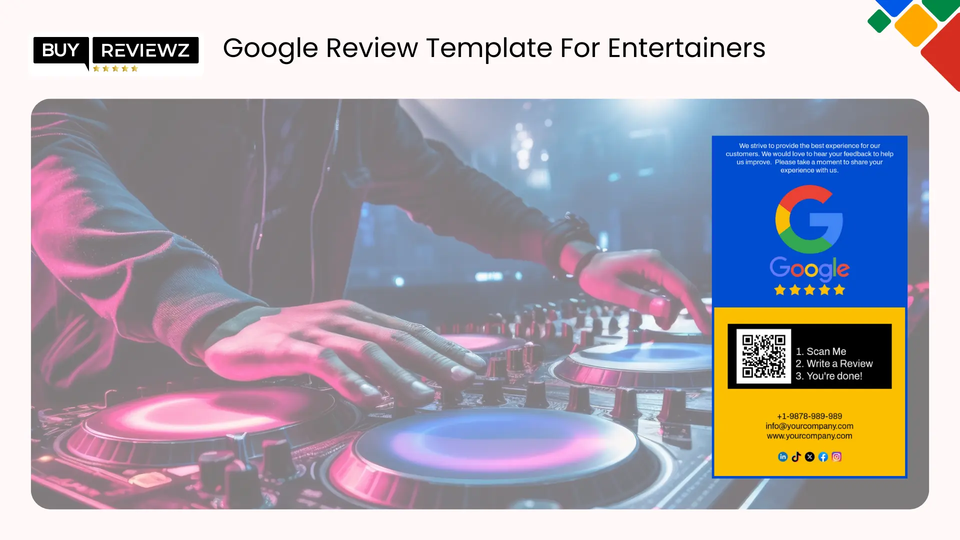 Customer Review Template for Entertainers Example: Captivate Audiences with Rave Reviews