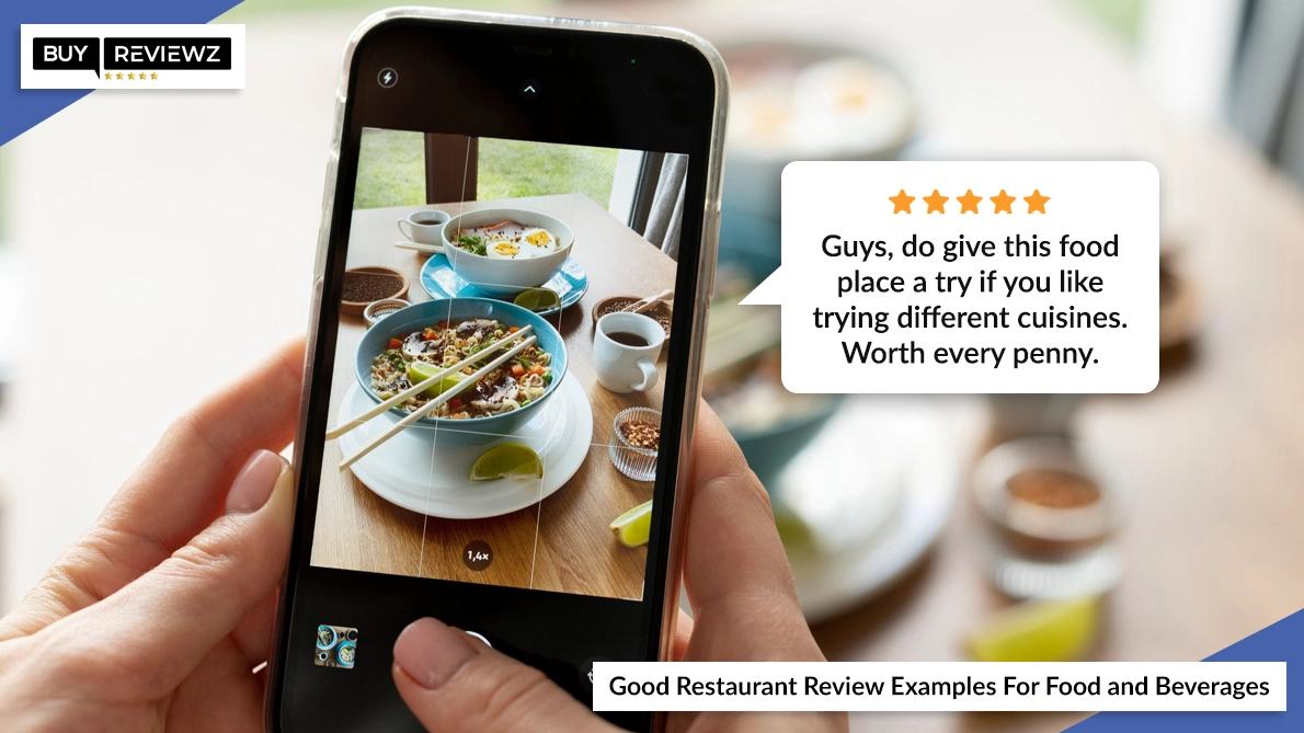  Easy Copy-Paste Reviews Examples for Food and Beverage