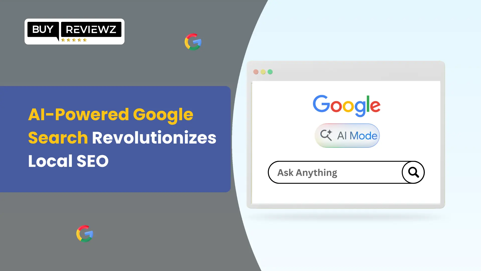 Illustration of AI-enhanced Google search impacting local SEO for businesses
