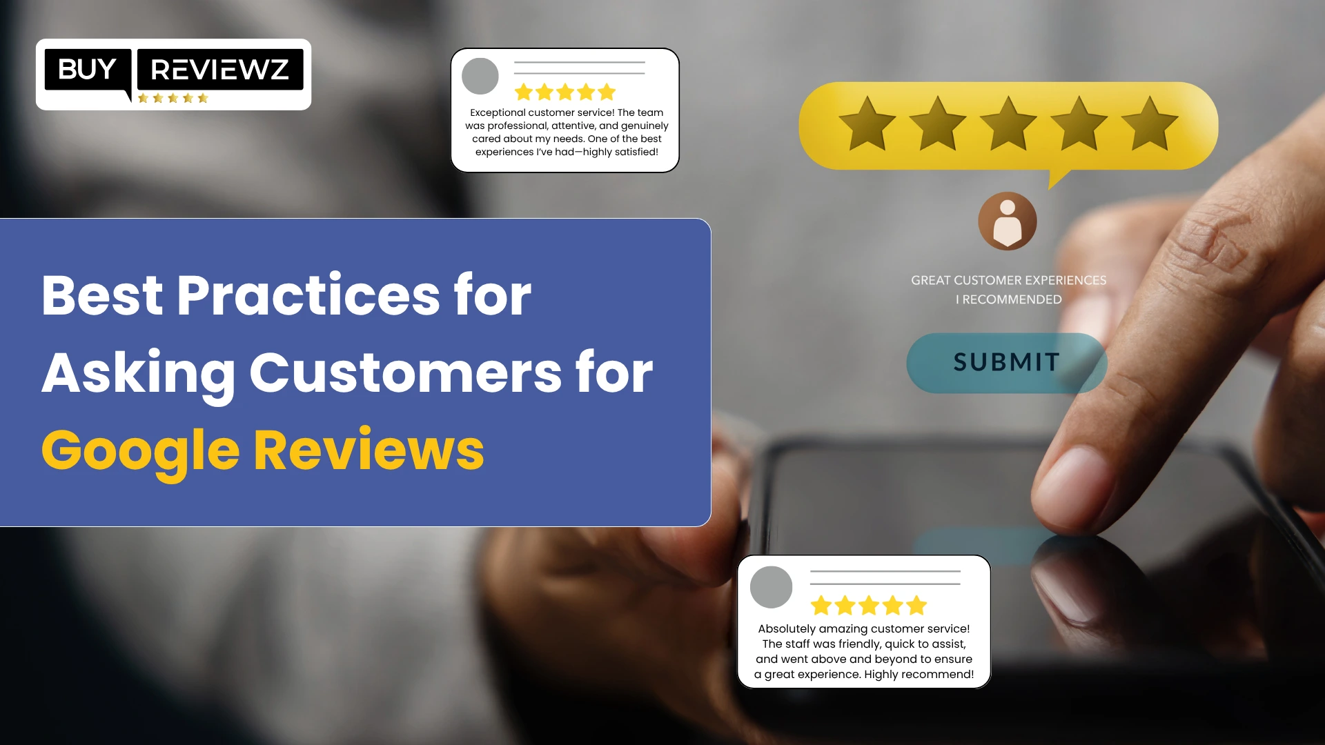 Practices asking a happy customer for a Google review after a successful service.