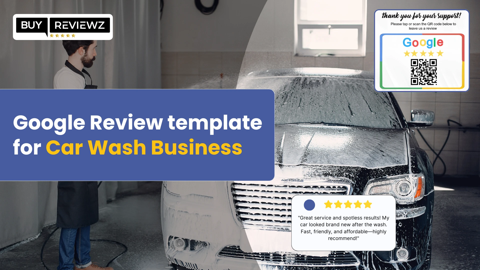 Example of a Google review for a professional car wash services