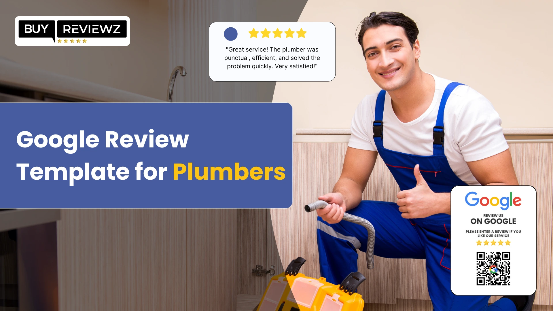Sample Google review template to increase trust for plumbing services