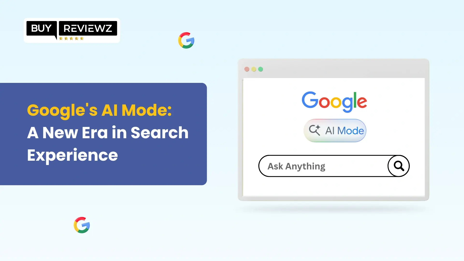 Google AI Mode enhancing search results with smart, futuristic interface