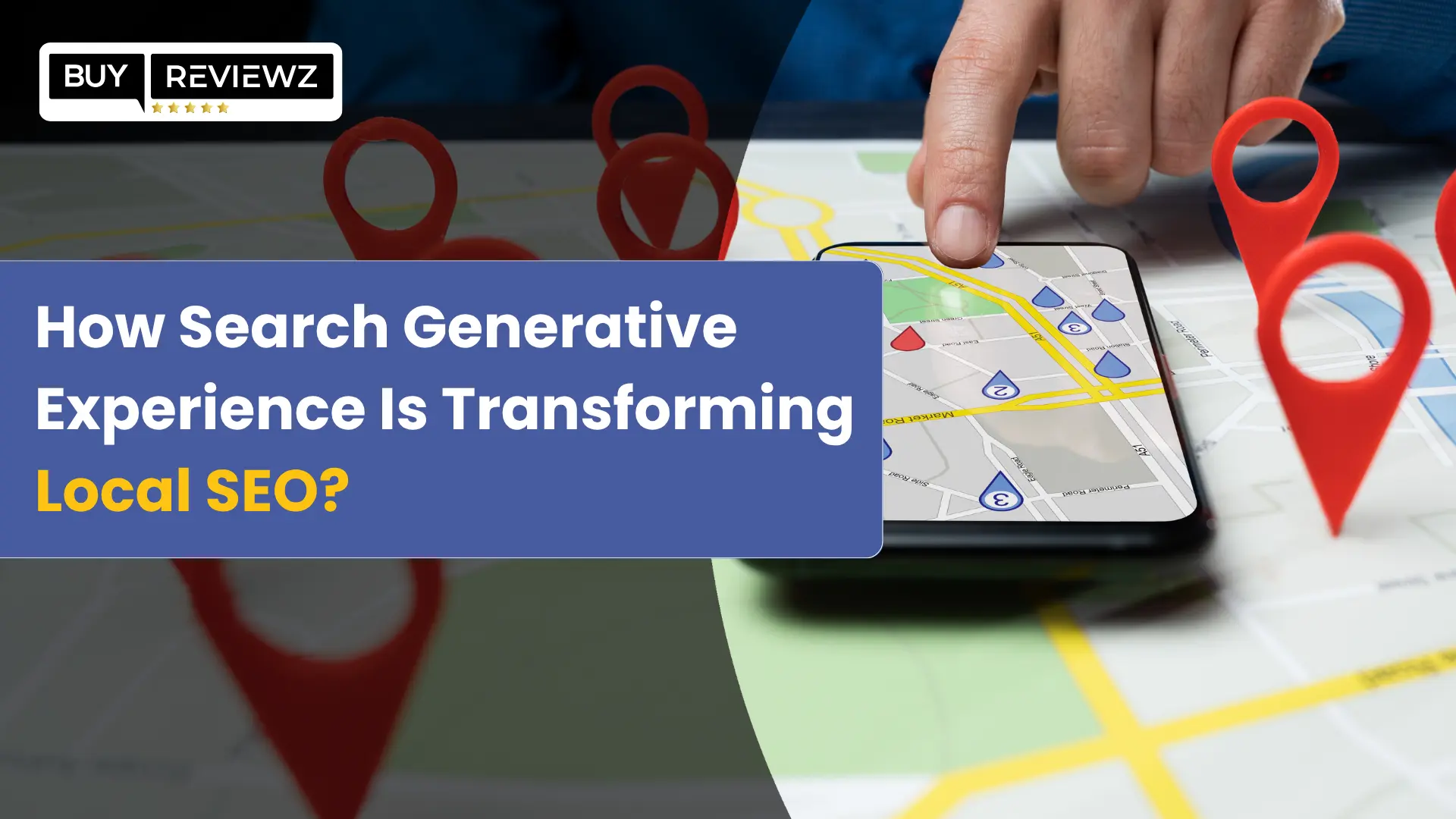 AI-powered Google search interface showcasing local business results in the Search Generative Experience.