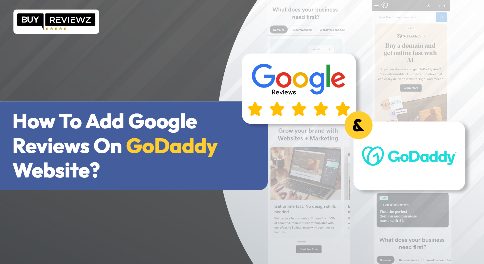 How To Add Google Reviews On GoDaddy Website