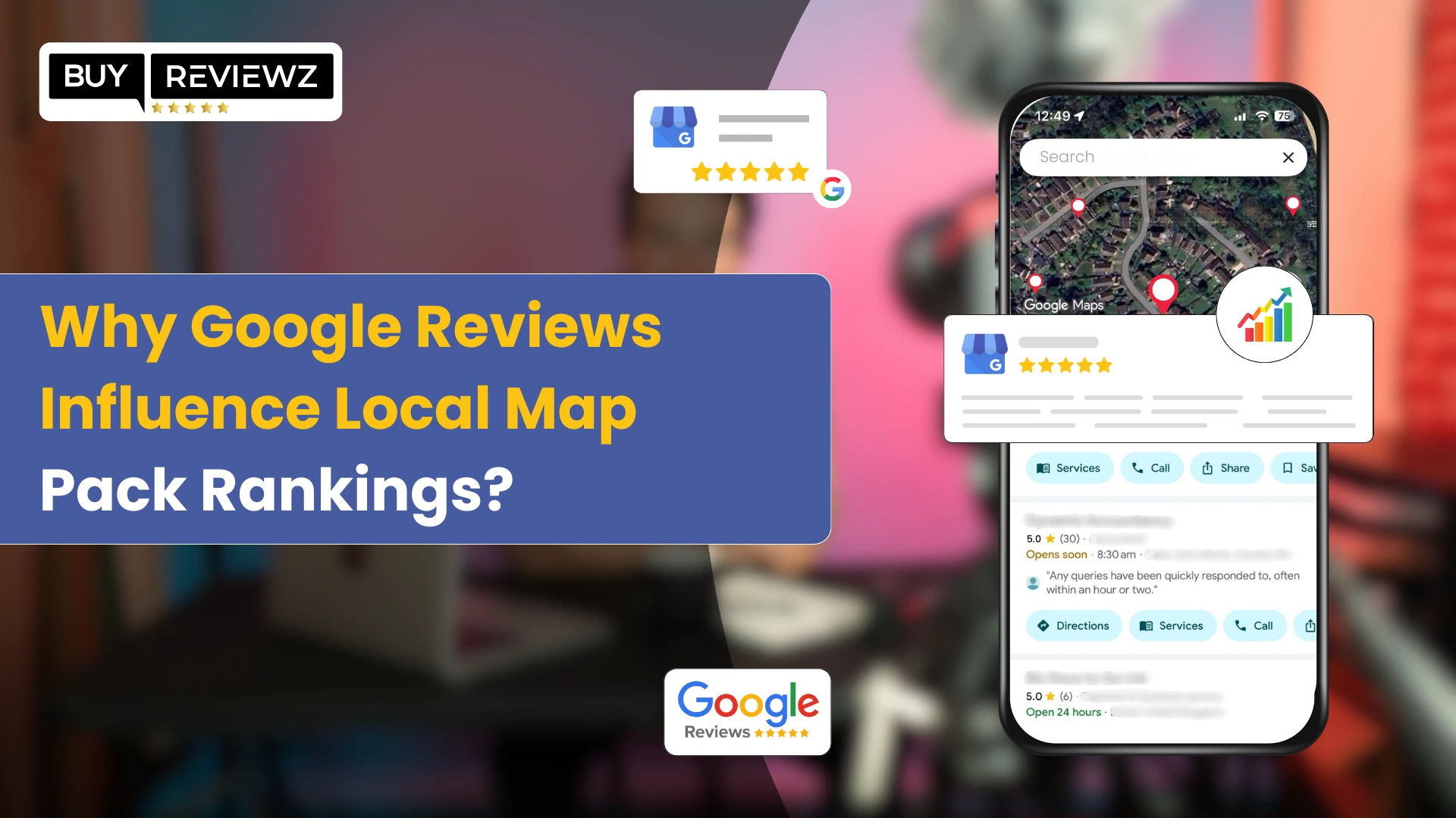 Google reviews boosting visibility in the local map pack