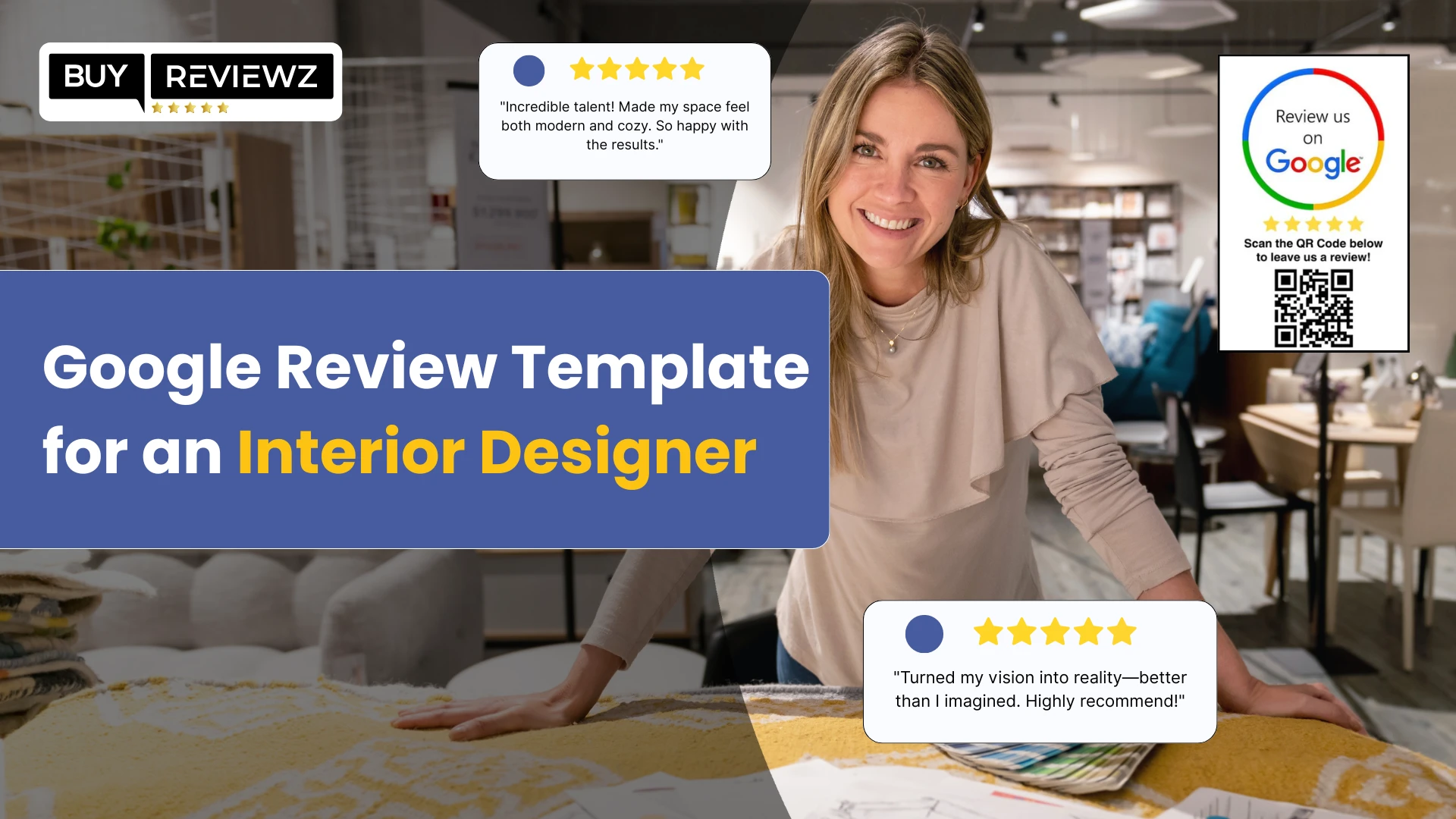 Google Review Template For An Interior Designer